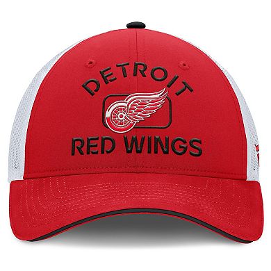 Men's Fanatics Red/White Detroit Red Wings Authentic Pro Rink Trucker Hat