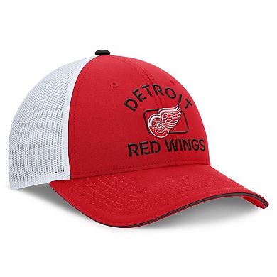 Men's Fanatics Red/White Detroit Red Wings Authentic Pro Rink Trucker Hat