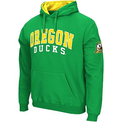 Men's Colosseum Green Oregon Ducks Double Arch Pullover Hoodie
