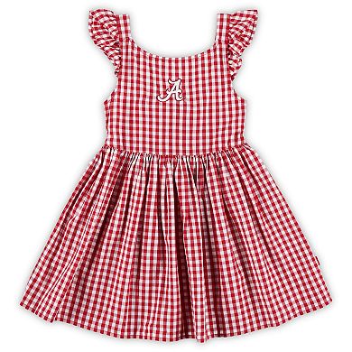 Girls Toddler Garb Crimson Alabama Crimson Tide Constance Gingham Dress