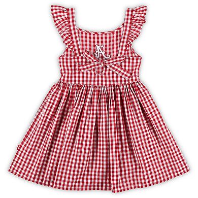 Girls Toddler Garb Crimson Alabama Crimson Tide Constance Gingham Dress