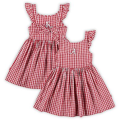Girls Toddler Garb Crimson Alabama Crimson Tide Constance Gingham Dress