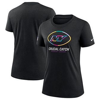 Women's Nike Black New York Jets 2024 NFL Crucial Catch Tri-Blend T-Shirt