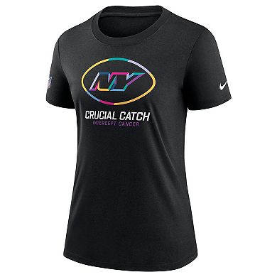Women's Nike Black New York Jets 2024 NFL Crucial Catch Tri-Blend T-Shirt