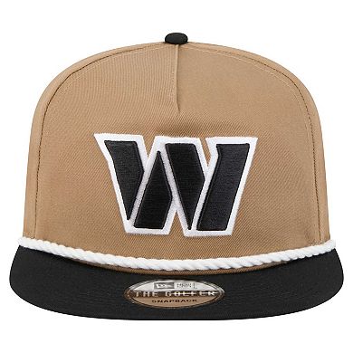 Men's New Era Khaki/Black Washington Commanders Desert Golfer Snapback Hat