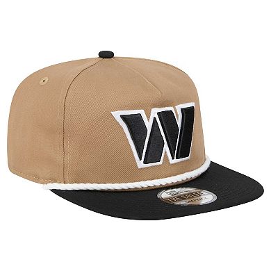 Men's New Era Khaki/Black Washington Commanders Desert Golfer Snapback Hat