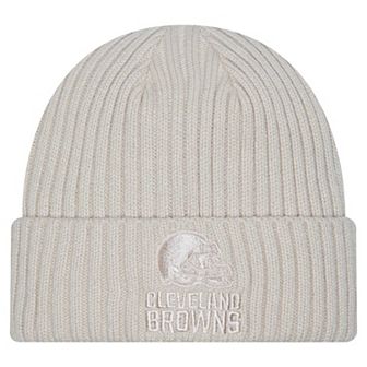 Men's New Era Stone Cleveland Browns Color Pack Cuffed Knit Hat