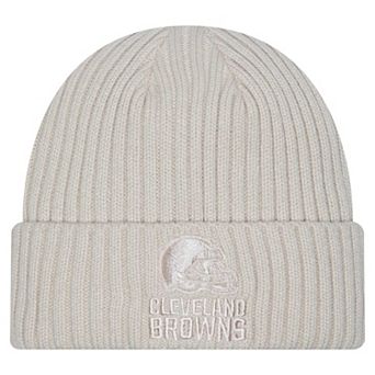 Men's New Era Stone Cleveland Browns Color Pack Cuffed Knit Hat