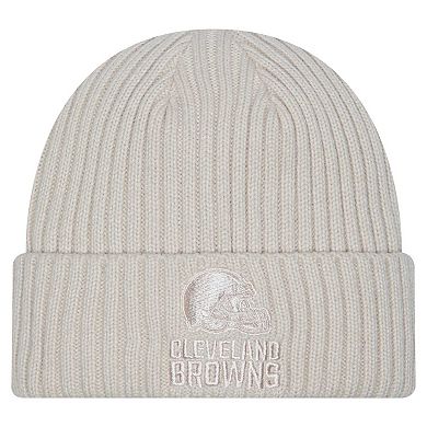 Men's New Era Stone Cleveland Browns Color Pack Cuffed Knit Hat