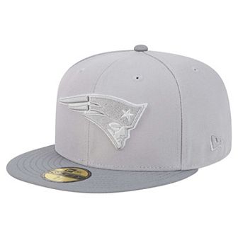 Men's New Era Gray/Graphite New England Patriots Iron Cloud 59FIFTY Fitted Hat