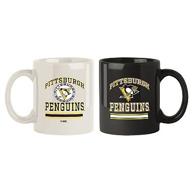 Pittsburgh Penguins 2-Pack 15oz. Checkered Wordmark Mug Set