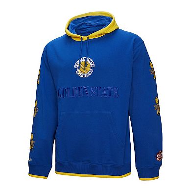 Men's Mitchell & Ness Royal Golden State Warriors Hardwood Classics Team OG 3.0 Pullover Hoodie
