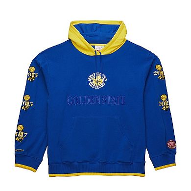 Men's Mitchell & Ness Royal Golden State Warriors Hardwood Classics Team OG 3.0 Pullover Hoodie