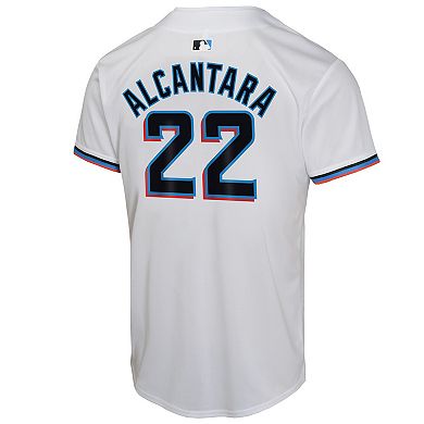 Youth Nike Sandy Alcantara White Miami Marlins Home Game Player Jersey