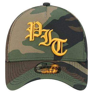 Men's New Era Camo Pittsburgh Steelers Mystic Camo A-Frame 9FORTY Adjustable Hat