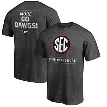 Men's Ash Georgia Bulldogs SEC Means More T-Shirt