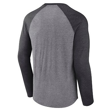 Men's Fanatics Heather Gray Ottawa Senators Special Edition Long Sleeve Tri-Blend Raglan T-Shirt