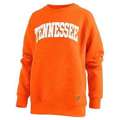 Women's Pressbox Tennessee Orange Tennessee Volunteers Moose Quilted Pullover Sweatshirt
