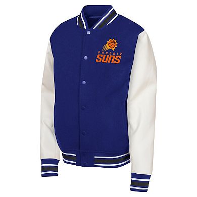 Youth Purple Phoenix Suns True Team Full-Snap Varsity Jacket