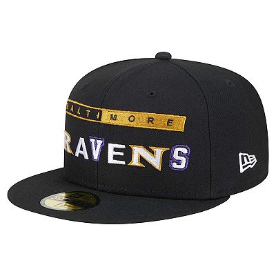 Men s New Era Black Baltimore Ravens Ransom 59FIFTY Fitted Hat