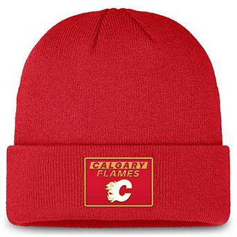 Men's Fanatics Red Calgary Flames Authentic Pro Cuffed Knit Hat