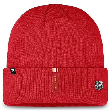 Men's Fanatics Red Calgary Flames Authentic Pro Cuffed Knit Hat