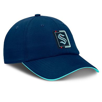 Men's Fanatics Deep Sea Blue/Light Blue Seattle Kraken Authentic Pro Ripstop Adjustable Hat