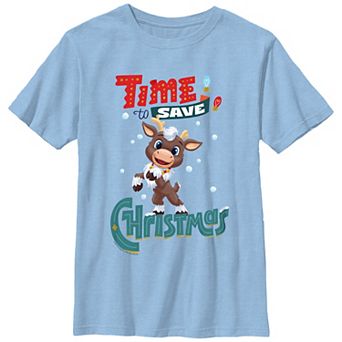 Boys 6-20 Reindeer In Here Time To Save Christmas Graphic Tee