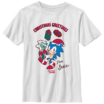 Boys 8-20 Sonic The Hedgehog Christmas Greetings Graphic Tee