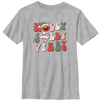 Boys 8-20 Sesame Street Holly Jolly Vibes Graphic Tee