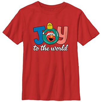 Boys 8-20 Sesame Street Elmo Joy To The World Graphic Tee