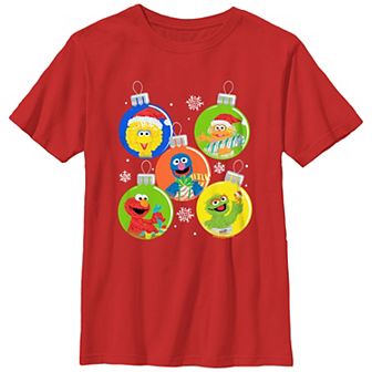 Boys 8-20 Sesame Street Christmas Spheres Graphic Tee