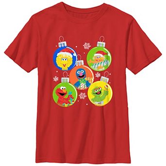 Boys 8-20 Sesame Street Christmas Spheres Graphic Tee