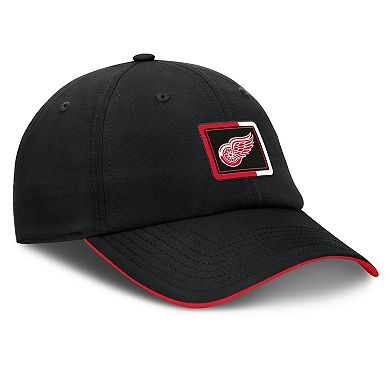 Men's Fanatics Black/Red Detroit Red Wings Authentic Pro Ripstop Adjustable Hat