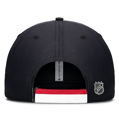 Men's Fanatics Black/Red Detroit Red Wings Authentic Pro Ripstop Adjustable Hat