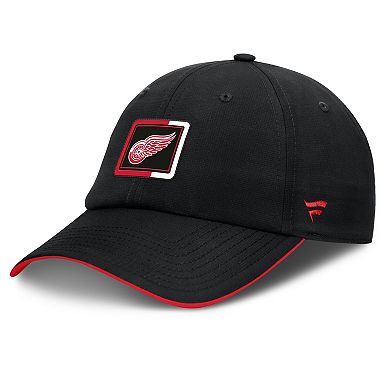 Men's Fanatics Black/Red Detroit Red Wings Authentic Pro Ripstop Adjustable Hat