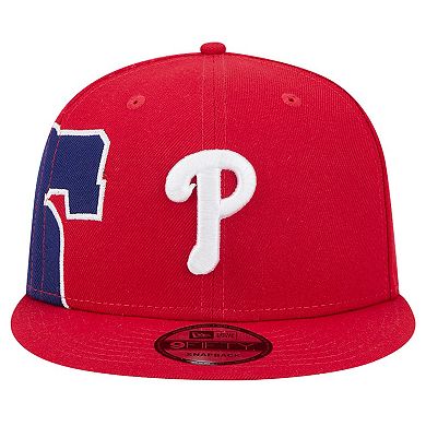 Men's New Era Red Philadelphia Phillies Logo Strike 9FIFTY Snapback Hat