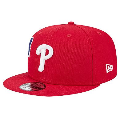 Men's New Era Red Philadelphia Phillies Logo Strike 9FIFTY Snapback Hat