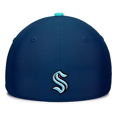 Men's Fanatics Deep Sea Blue/Light Blue Seattle Kraken Authentic Pro Rink Team Code Flex Hat