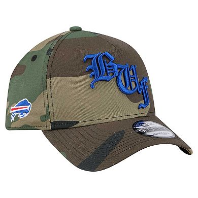 Men's New Era Camo Buffalo Bills Mystic Camo A-Frame 9FORTY Adjustable Hat