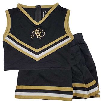 Girls Youth Black Colorado Buffaloes 2 pc Cheer Set