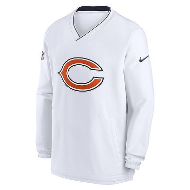 Men's Nike White Chicago Bears 2023 24 Sideline Repel V-neck Long 