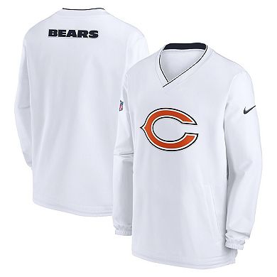 Men's Nike White Chicago Bears 2023 24 Sideline Repel V-neck Long 