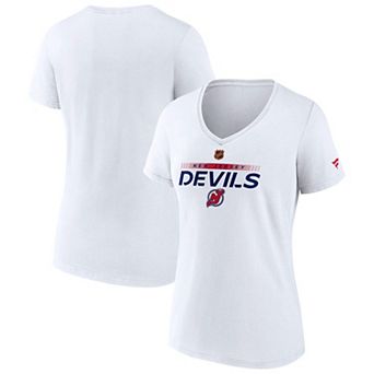 Women's Fanatics White New Jersey Devils Special Edition V-Neck T-Shirt