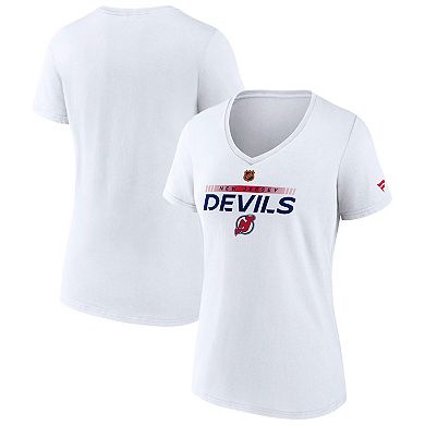 Women's Fanatics White New Jersey Devils Special Edition V-Neck T-Shirt