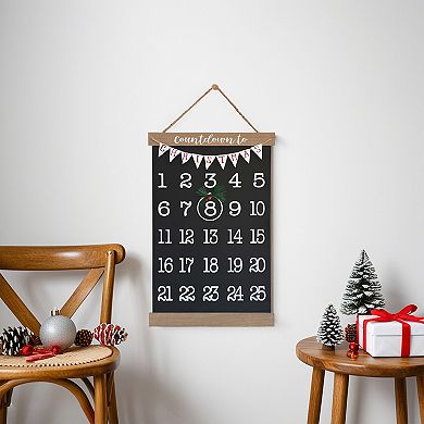 Parisloft Countdown to Christmas Calendar Wall Hanging Decor