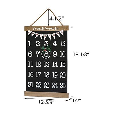 Parisloft Countdown to Christmas Calendar Wall Hanging Decor