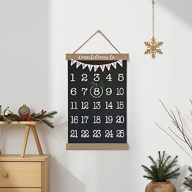 Parisloft Countdown to Christmas Calendar Wall Hanging Decor
