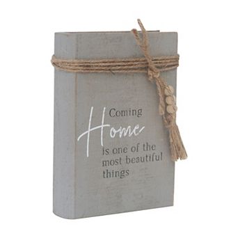 Parisloft Decorative Wood Book - Coming Home Is One of the Most Beautiful Things