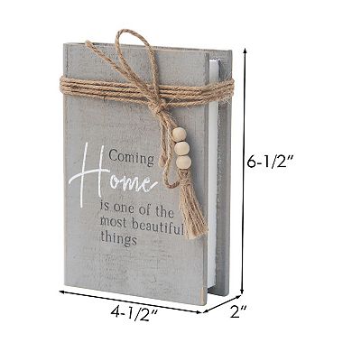 Parisloft Decorative Wood Book - Coming Home Is One of the Most Beautiful Things